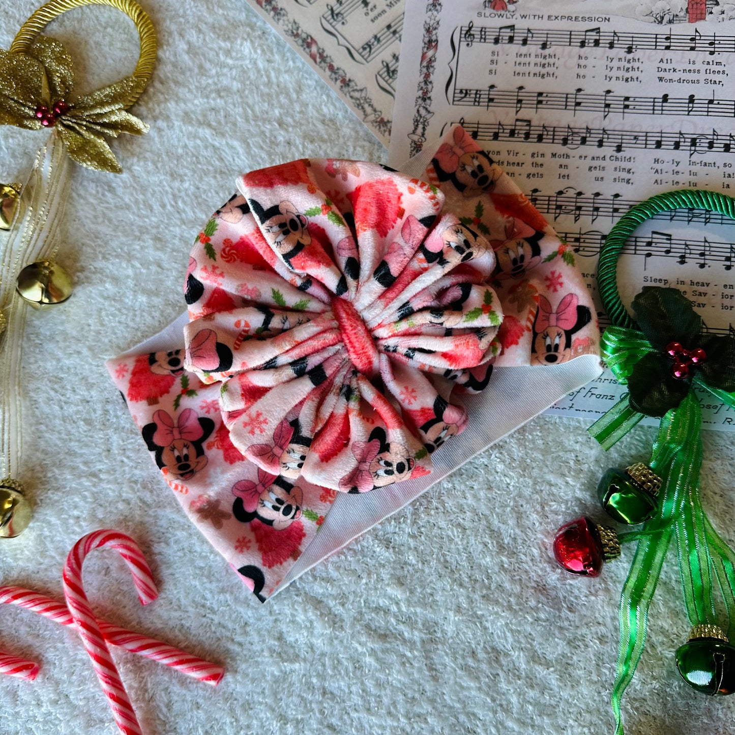 Holiday Minnie Messy Headwrap
