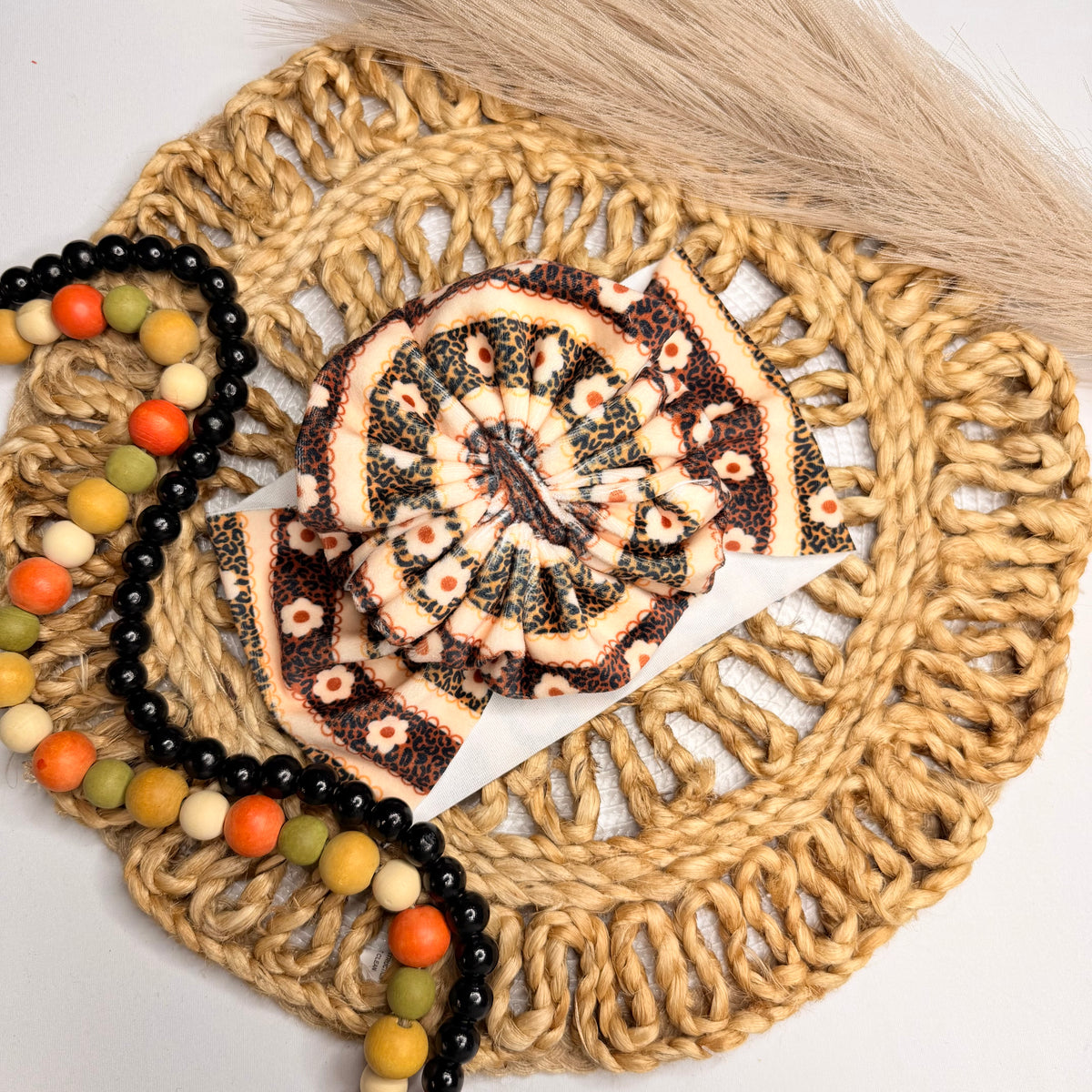 Cheetah Florals Messy Headwrap