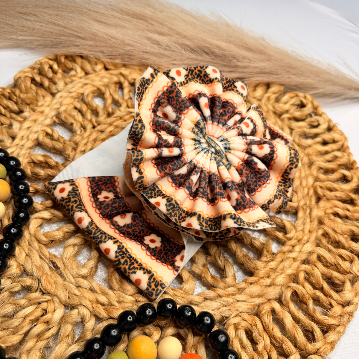 Cheetah Florals Shredded Headwrap