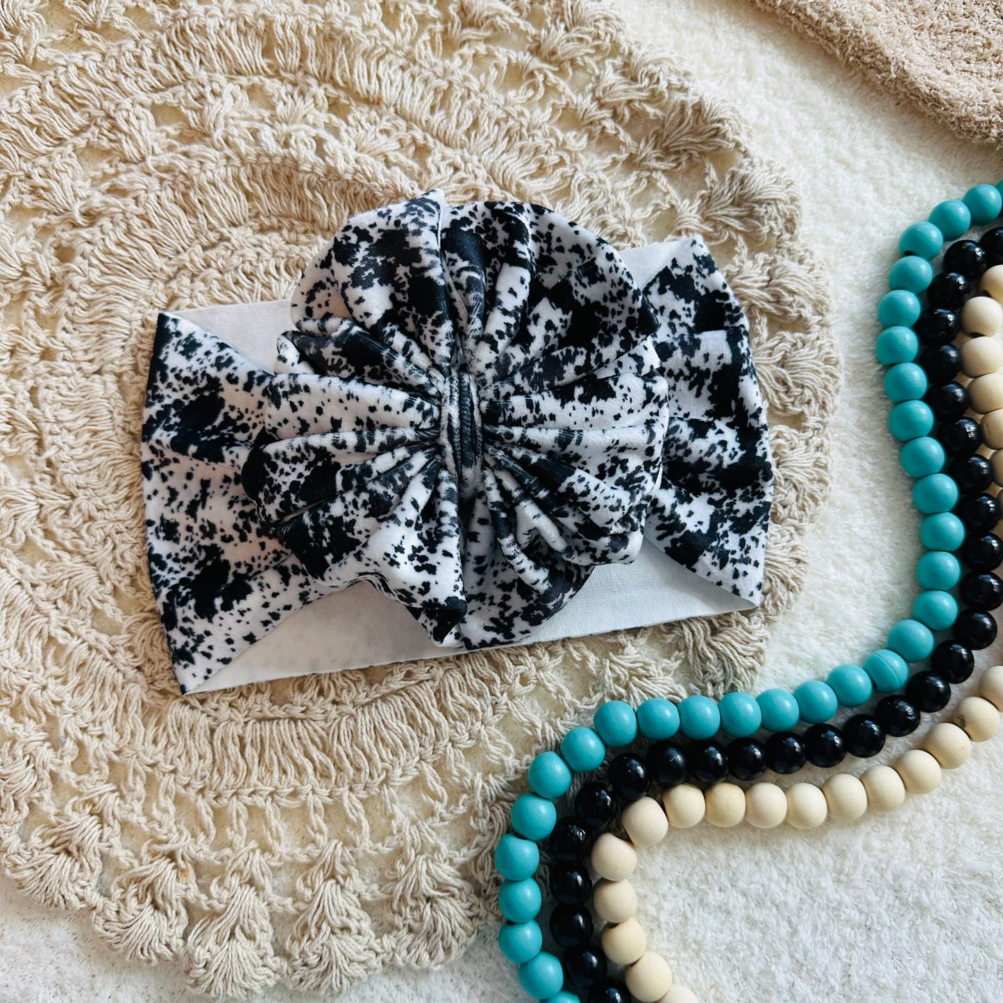 Cowprint Messy Headwrap
