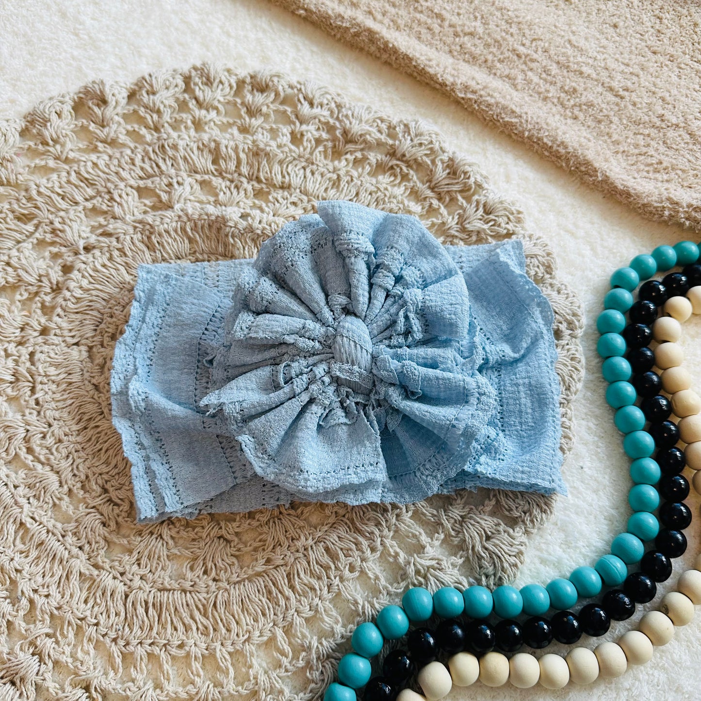 Powder Blue Messy Headwrap