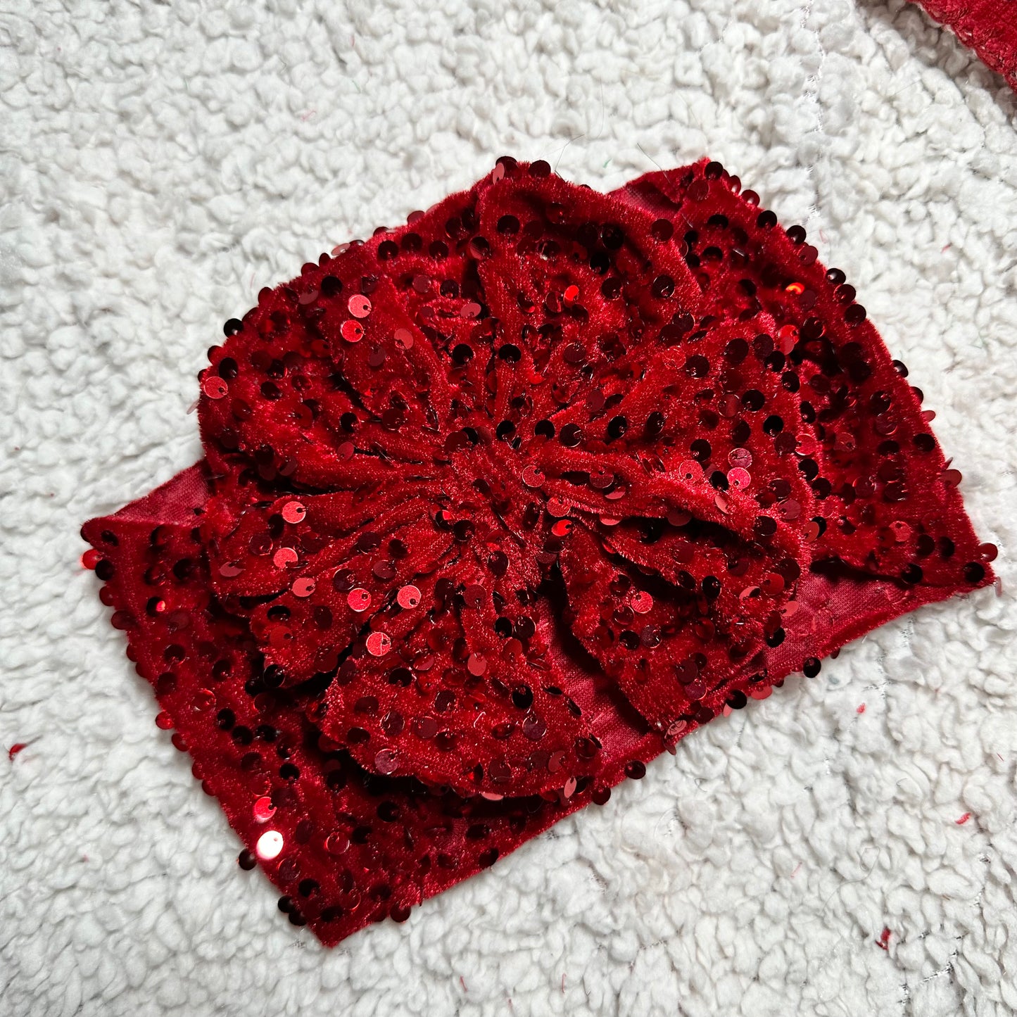 Red Sequin Headwrap