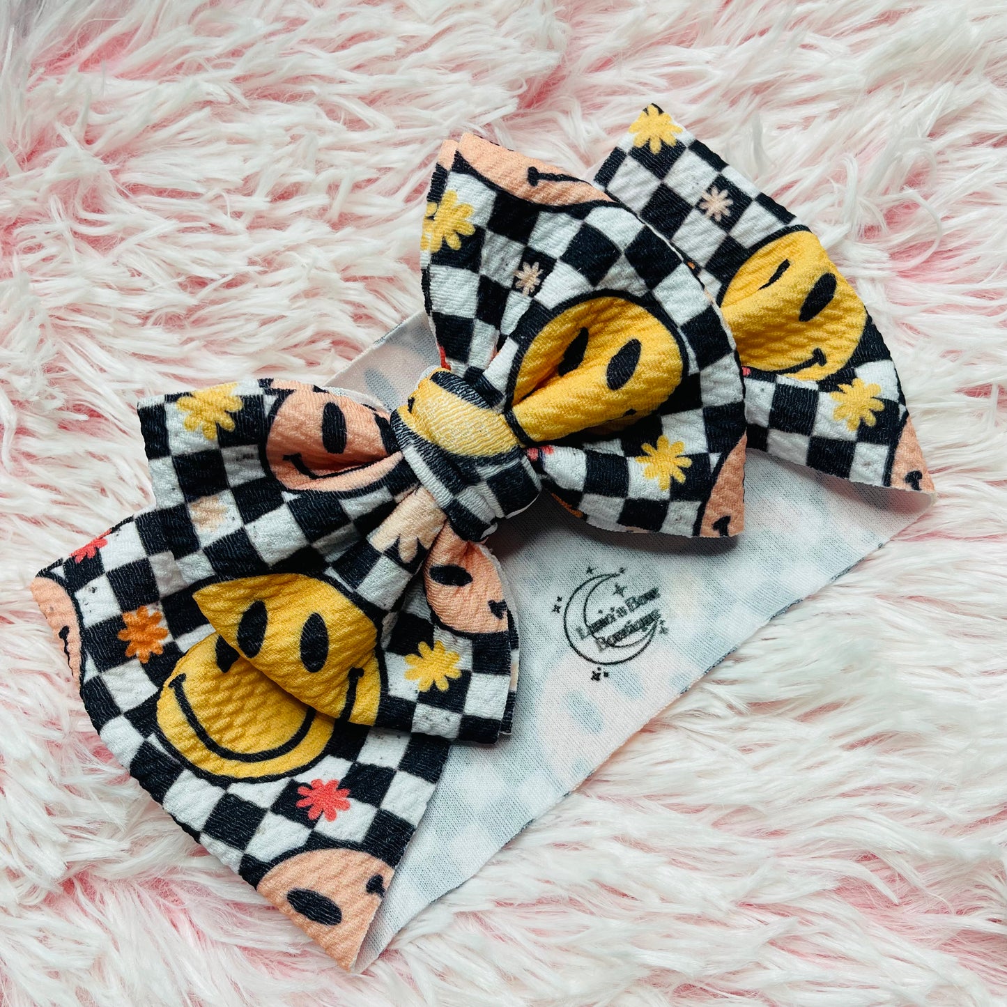 Smiley Checkered Headwrap