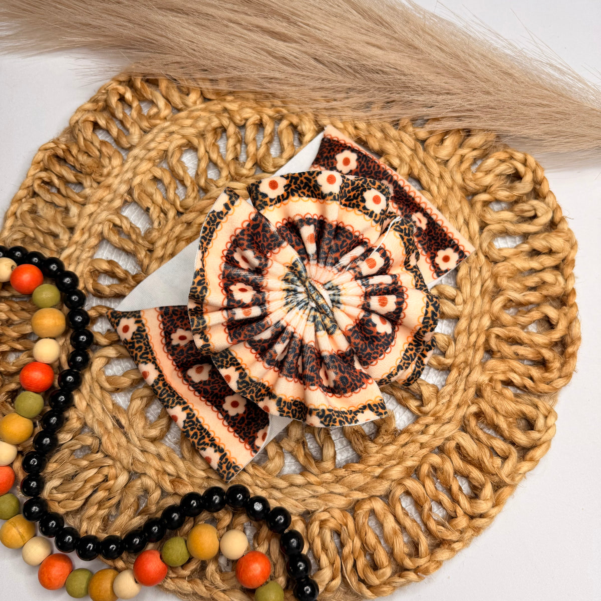 Cheetah Florals Shredded Headwrap