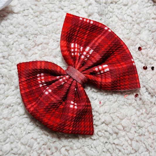 Red Plaid Big Bow