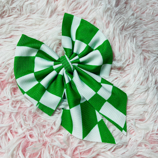 5" Lucky Checkered Sailor Bow