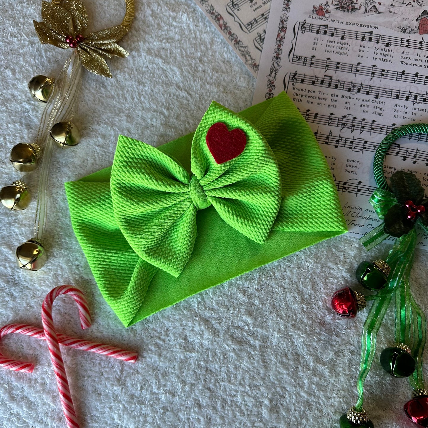 Grinch Heart Headwrap  ( PREORDER )