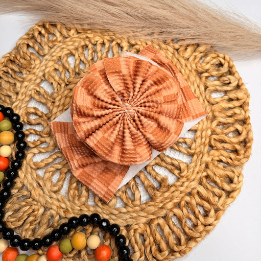 Waved Checkered Shredded Headwrap