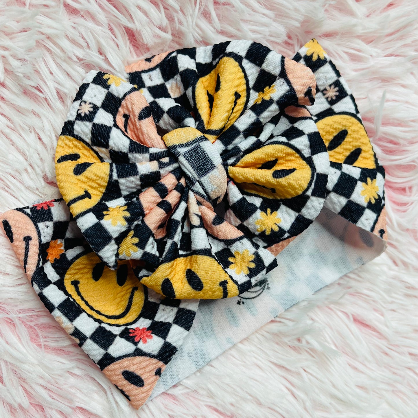 Smiley Checkered Headwrap