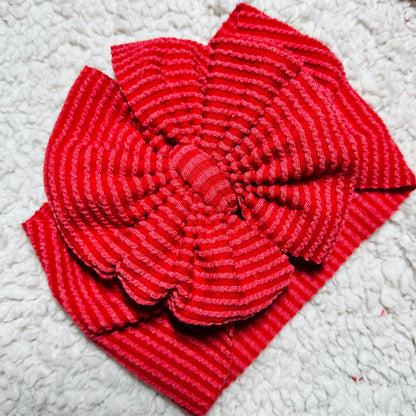 Red Ribbed Headwrap