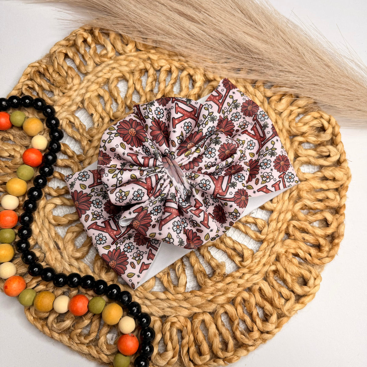 Brown Designer Messy Headwrap