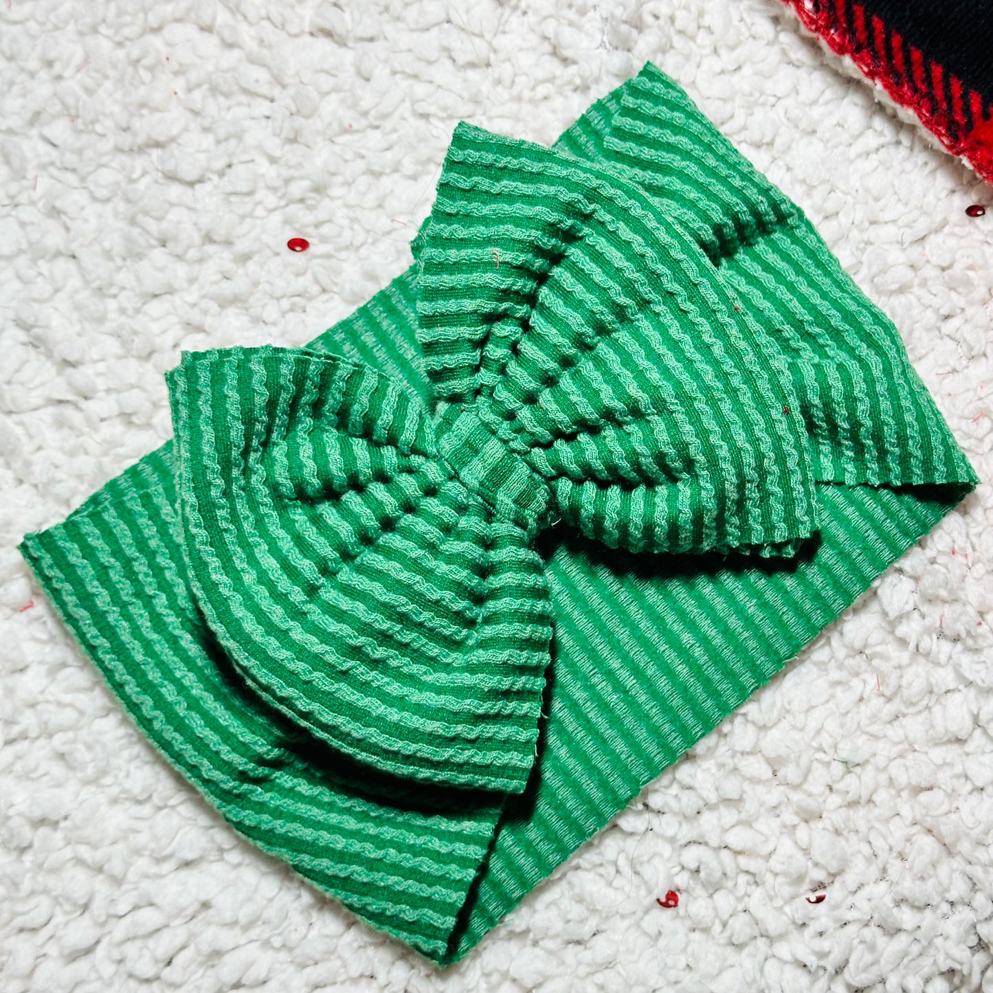 Green Ribbed Headwrap