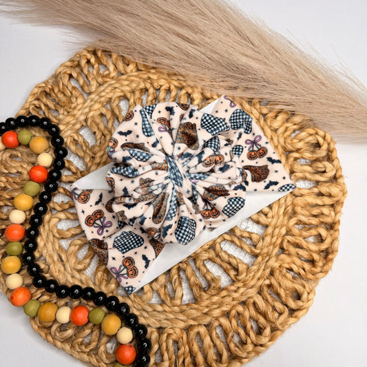 Funky Ghosts Messy Headwrap