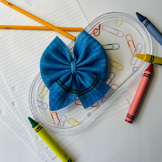 Blue Crayon Big Bow