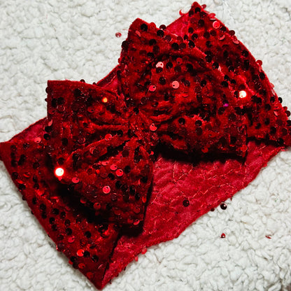 Red Sequin Headwrap