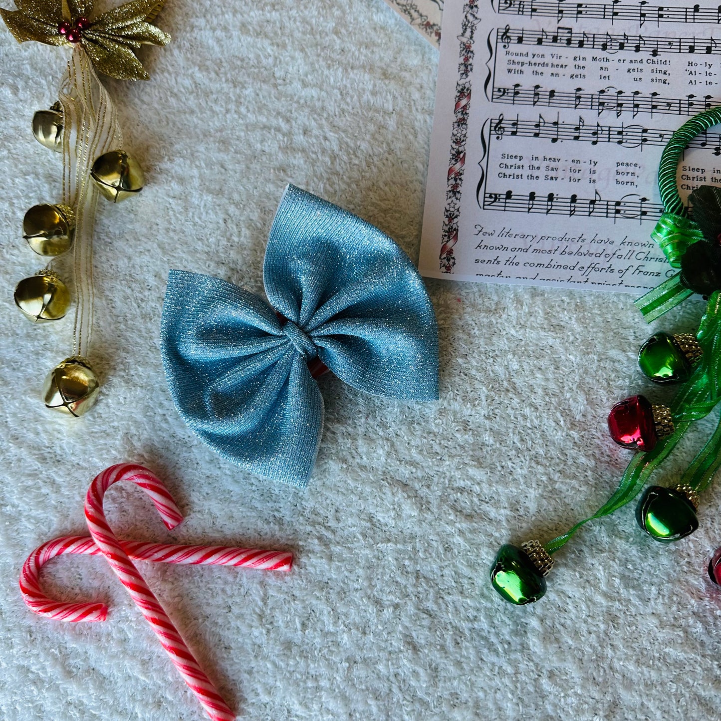 Icy Baby Blue Big Bow