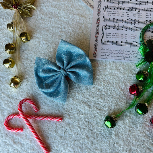 Icy Baby Blue Big Bow