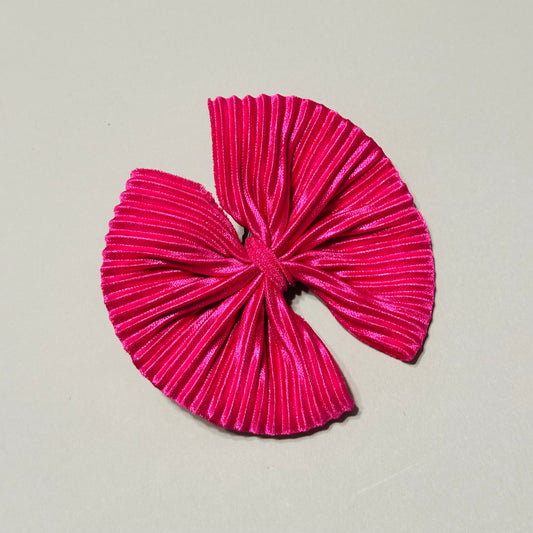 Fuchsia Pleated Big Bow