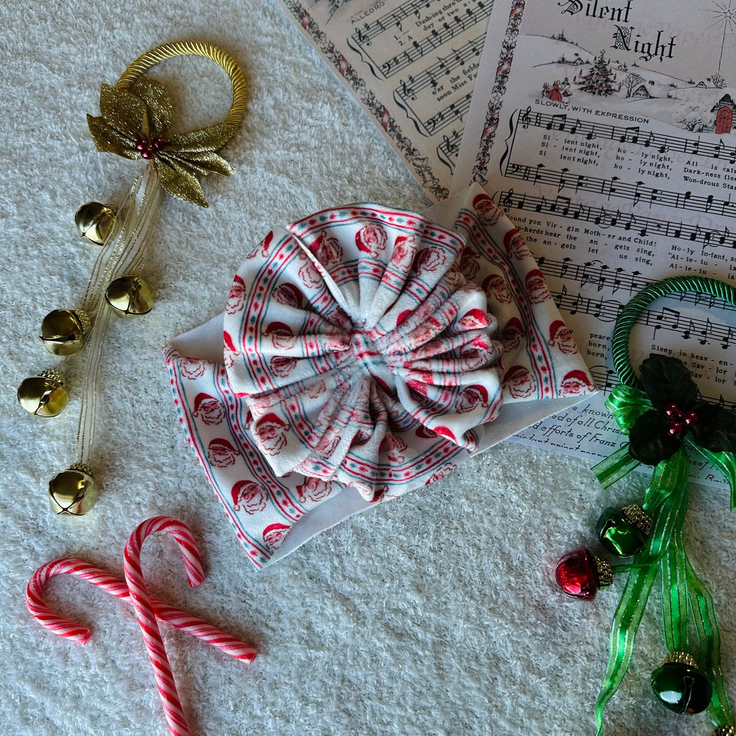 Holiday Santa Messy Headwrap