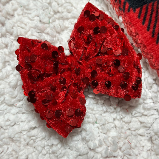 Red Sequin Big Bow