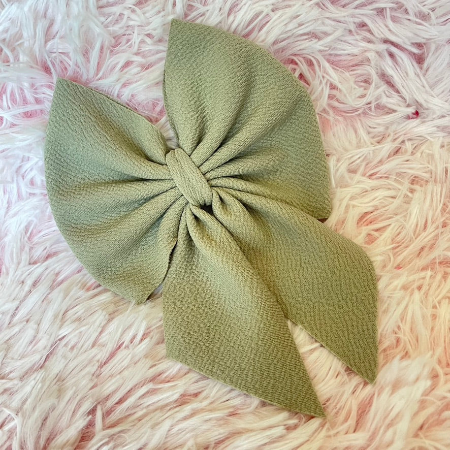 5" Olive Green Sailor Bow