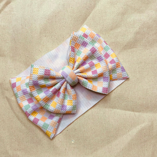 Rainbow Checkered Headwrap