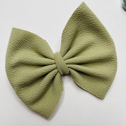 Olive Green Big Bow