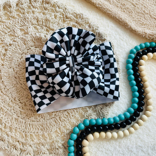 Checkered Messy Headwrap