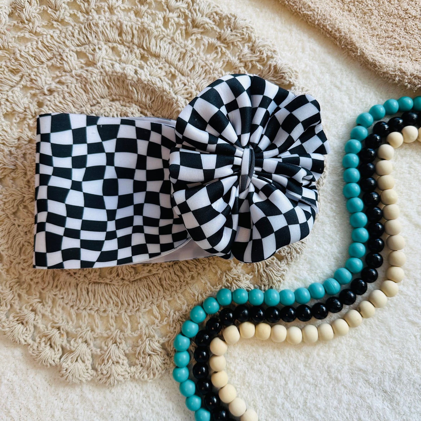Checkered Messy Headwrap