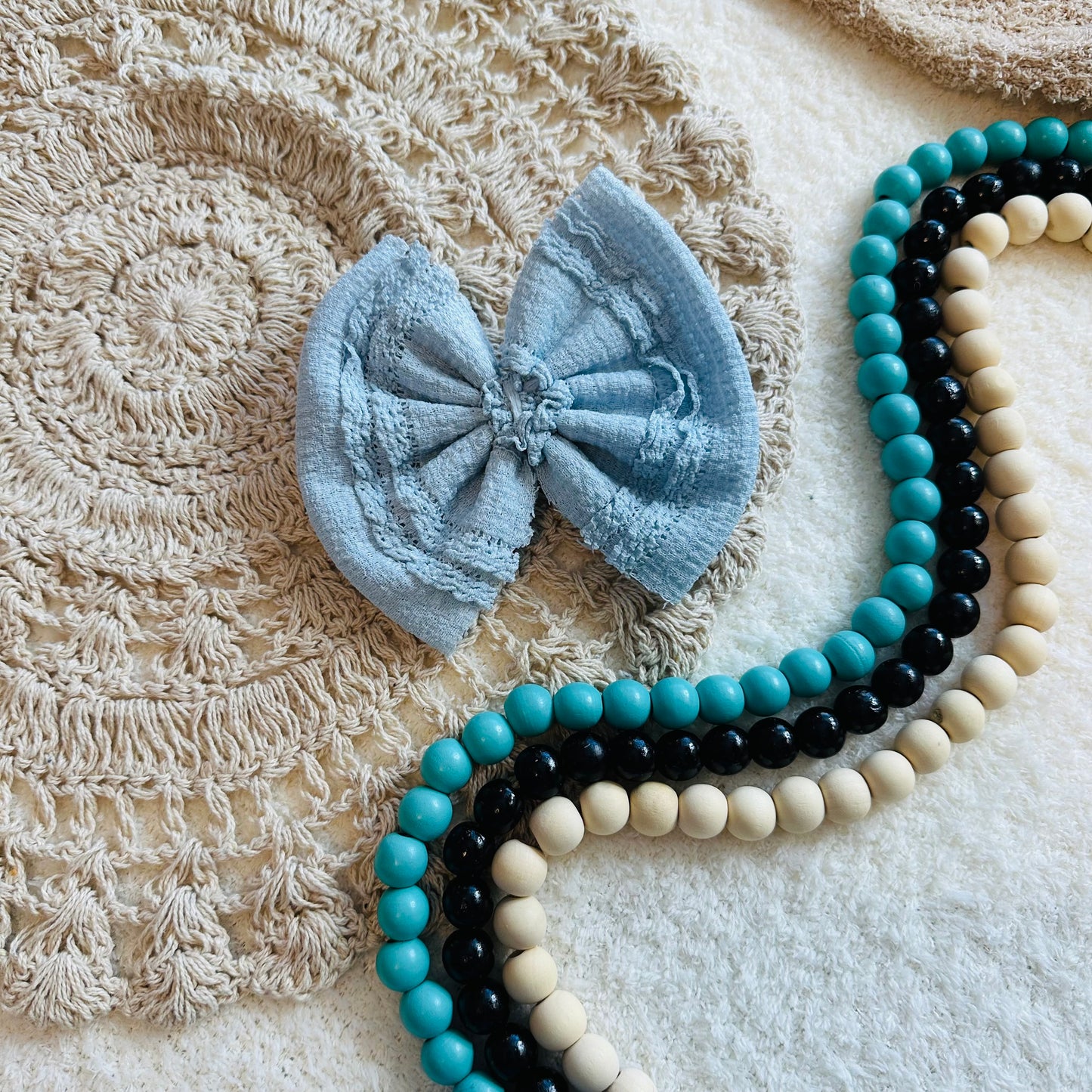 Powder Blue Big Bow