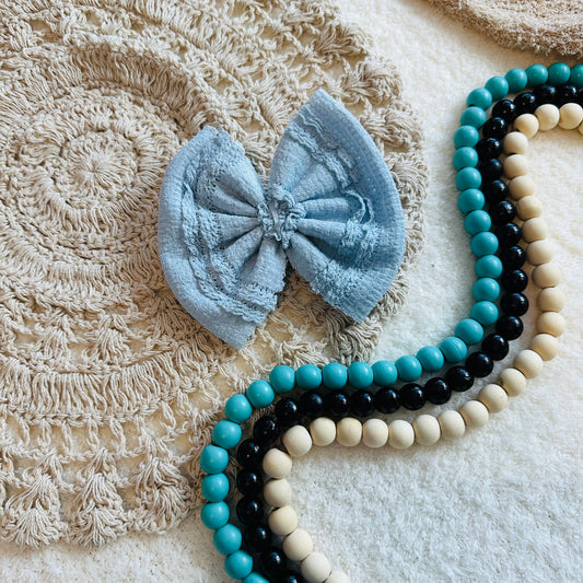 Powder Blue Big Bow