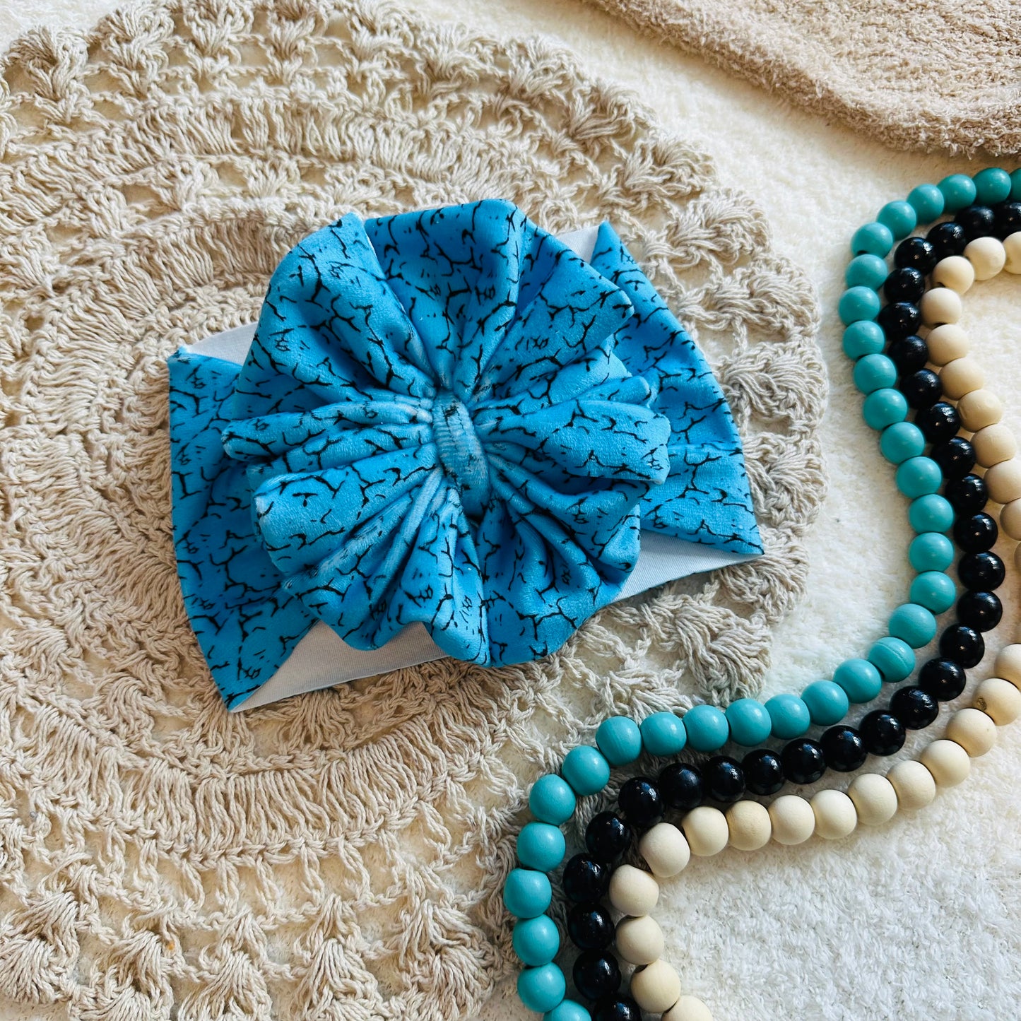 Turquoise Messy Headwrap