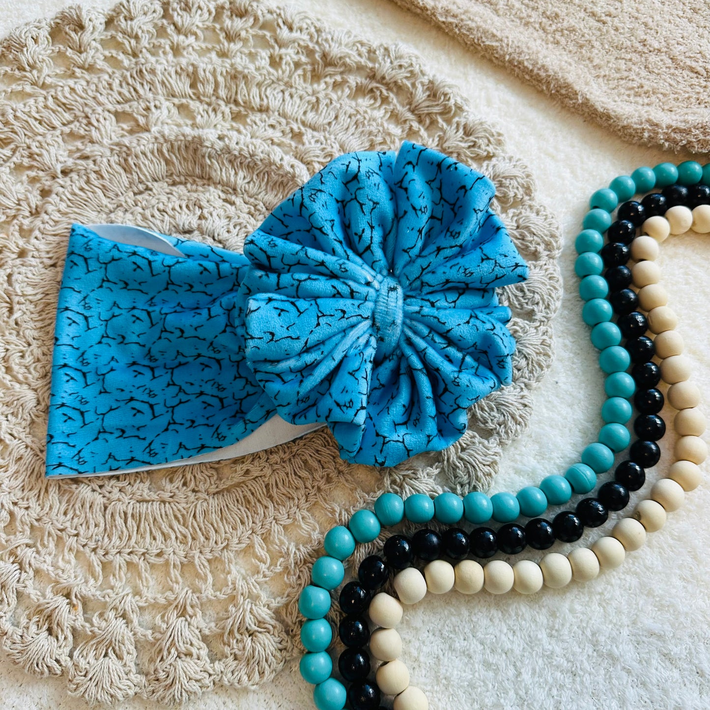 Turquoise Messy Headwrap