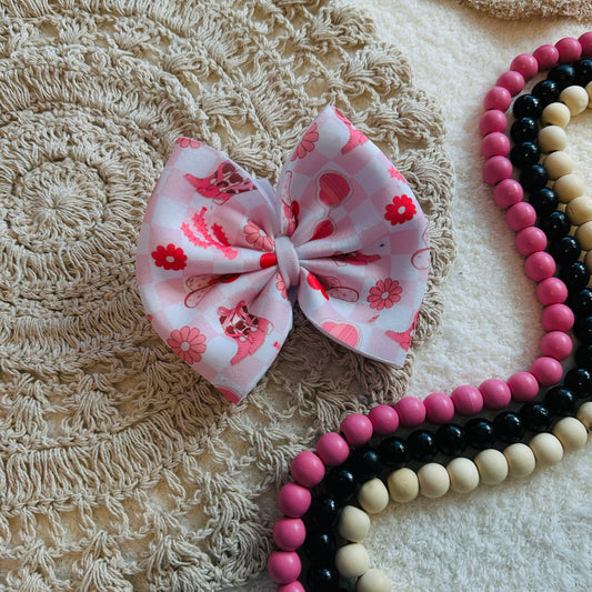 Pink Cowgirl Big Bow