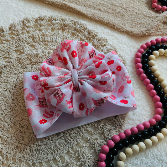 Pink Cowgirl Messy Headwrap