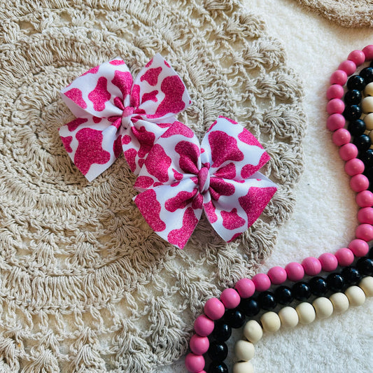 Pink Cowprint Pinwheels
